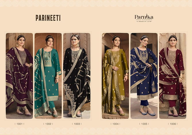 Parineeti By Lctm Leela Organza Jacquard Salwar Kameez Wholesalers In Delhi
